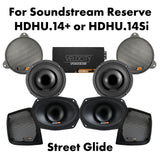 Velocity Stage 4 Plug & Play Amp and Speaker Package For 2014-2023 Harley Davidson® Street Glide and Street Glide Specials with Existing Soundstream HDHU.14+ or HDHU.14Si Radio