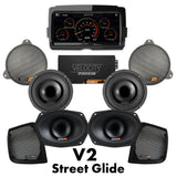 Velocity Stage 4 Plug & Play Amp and Speaker Package For 2014-2023 Harley Davidson® Street Glide and Street Glide Specials with Soundstream Reserve V2 Radio