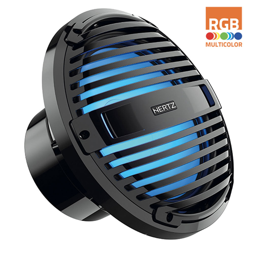 Hertz HMS 12 B4-LD-C 12" Marine LED Classic Charcoal Grille Subwoofer - 4 Ohm