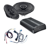Hertz HSP1 Plug & Play Front Speaker Kit with SP4.900 amp & SX 165 NEO 6.5” Coax Speakers and HTHP14 T-Power Harness for 2014-2023 Harley Davidson® Motorcycles