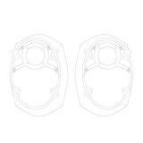 American Hard Bag ( IP-14-5X7-6X9 V2 ) 5x7" to 6x9" Speaker Adapter Kit For 2014-2023 Harley Davidson® Touring Models with Saddlebag Lids ( IP 14 5X7 6X9 V2 )