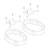 American Hard Bag ( IP-14-5X7-6X9 V2 ) 5x7" to 6x9" Speaker Adapter Kit For 2014-2023 Harley Davidson® Touring Models with Saddlebag Lids ( IP 14 5X7 6X9 V2 )