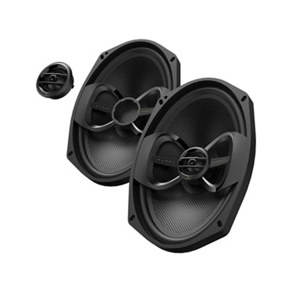 Infinity KAPPAPERFECT900X 6x9" Component Speakers with a Cut Kit for Saddlebag Lids on 2014-2023 Harley Davidson® Motorcycles