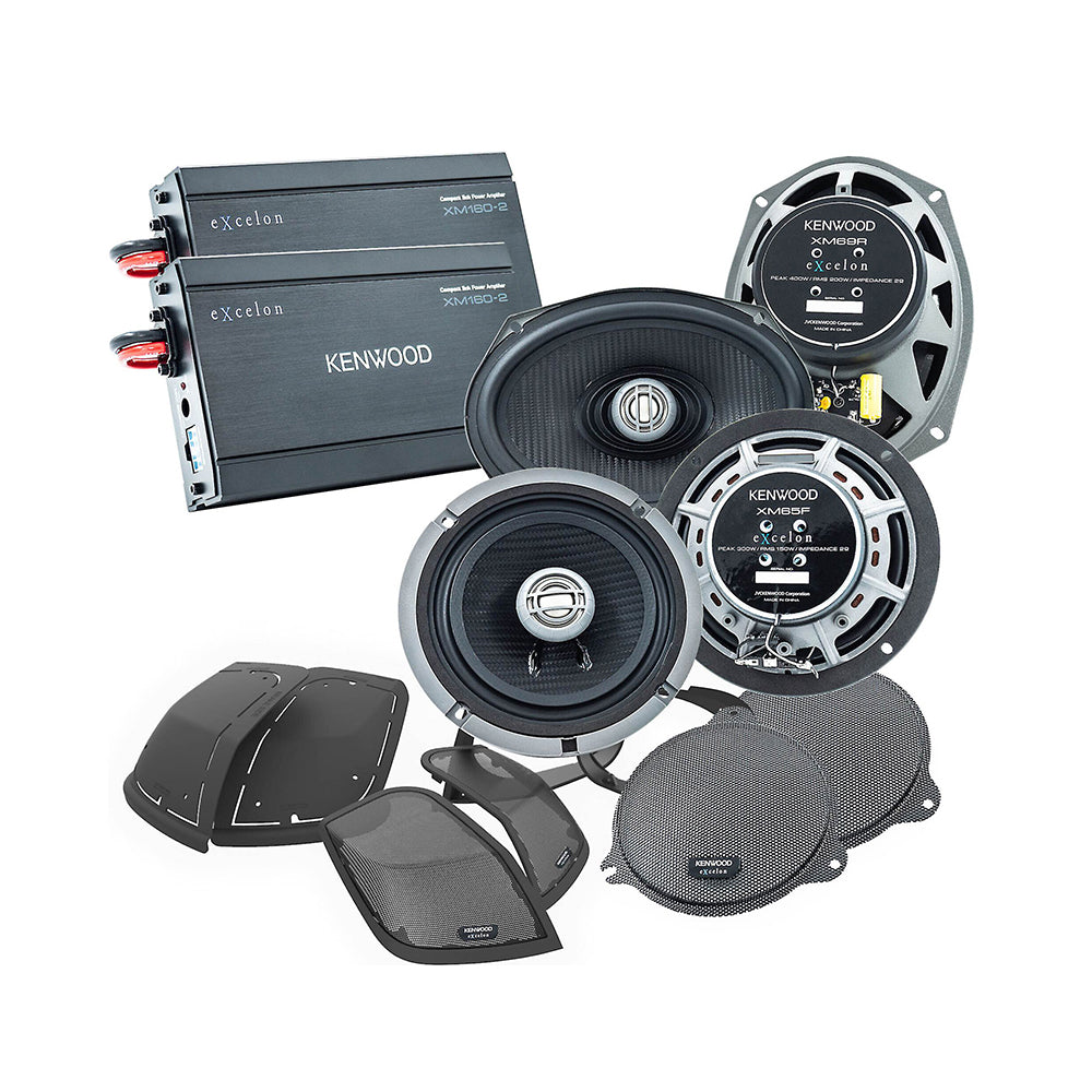 ワリオ Kenwood Excelon P-HD3FR Upper Fairing & Saddlebag Audio Kit for
