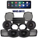 Precision Power Stage 4 Plug & Play Amp And Speaker Package With Soundstream Reserve WHD.9813 Radio For 1998-2013 Harley Davidson® Street Glide, Electra Glide, And Ultra
