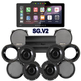 Precision Power Stage 4 Plug & Play Amp And Speaker Package With Soundstream Reserve SG.V2 Radio For 1998-2013 Harley Davidson® Street Glide, Electra Glide, And Ultra
