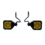 Custom Dynamics Shark Demon® Yellow LED Front Turn Signals with Wiring for 2023-Up Harley Davidson® Road Glide Motorcycles