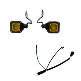 Custom Dynamics Shark Demon® Yellow LED Front Turn Signals with Wiring for 2023-Up Harley Davidson® Road Glide Motorcycles