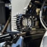Custom Dynamics Shark Demon LED Fog Lights with 1.25" P-Clamp Mounts for 2023-2025 Harley Davidson® Motorcycles