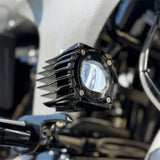 Custom Dynamics Shark Demon LED Fog Lights with 1.25" P-Clamp Mounts for 2023-2025 Harley Davidson® Motorcycles