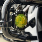 Custom Dynamics Shark Demon LED Fog Lights with 1.25" P-Clamp Mounts for 2023-2025 Harley Davidson® Motorcycles
