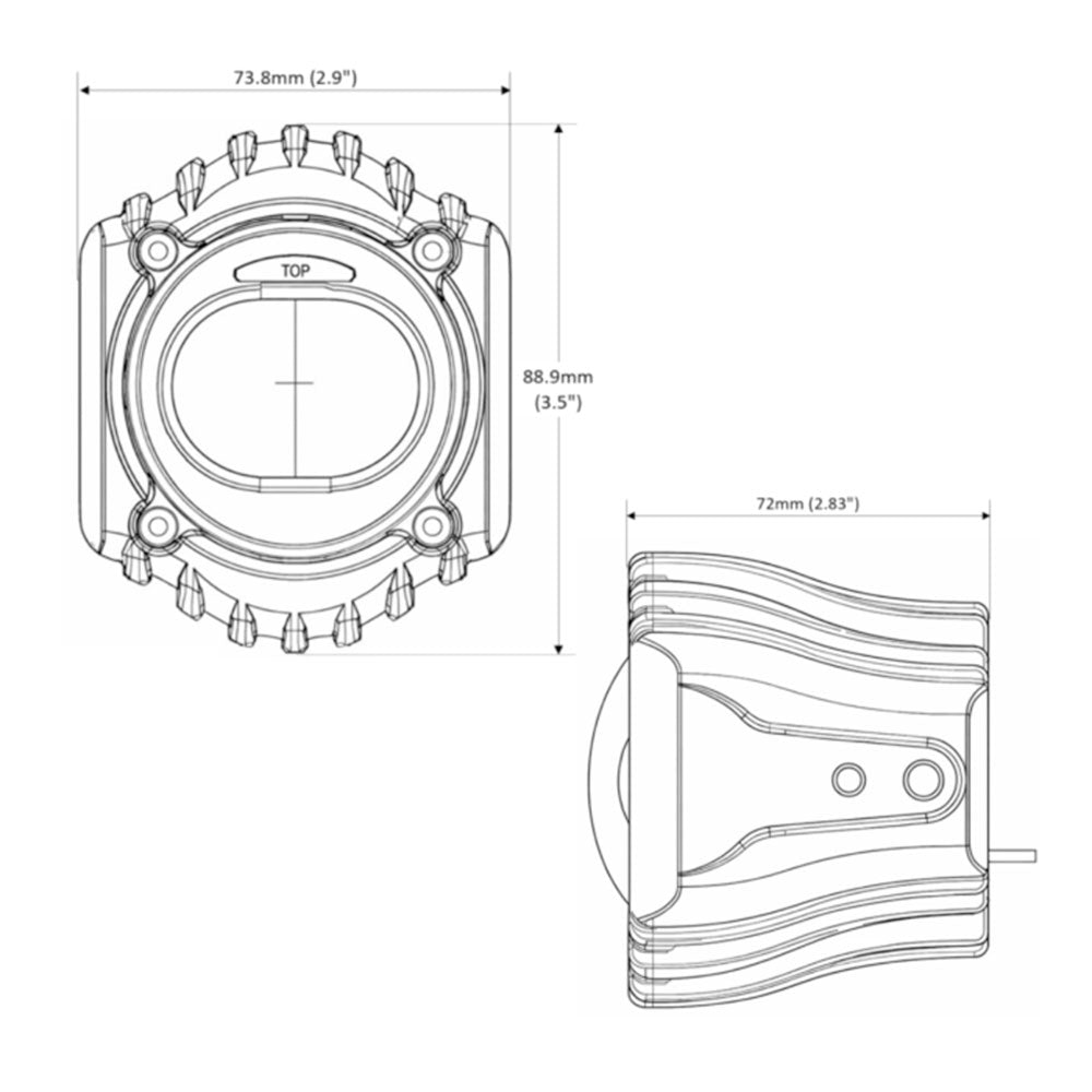 Custom Dynamics Shark Demon LED Fog Lights with 1.25" P-Clamp Mounts for 2023-2025 Harley Davidson® Motorcycles