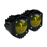 Custom Dynamics Shark Demon LED Fog Lights with 1.25" P-Clamp Mounts for 2023-2025 Harley Davidson® Motorcycles