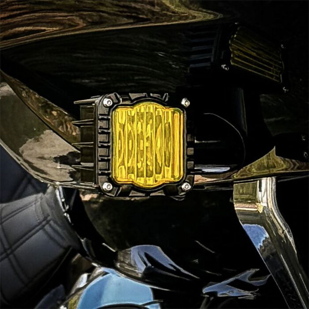 Custom Dynamics Shark Demon LED Front Turn Signals for 2015-2023 Harley Davidson® Road Glide Motorcycles