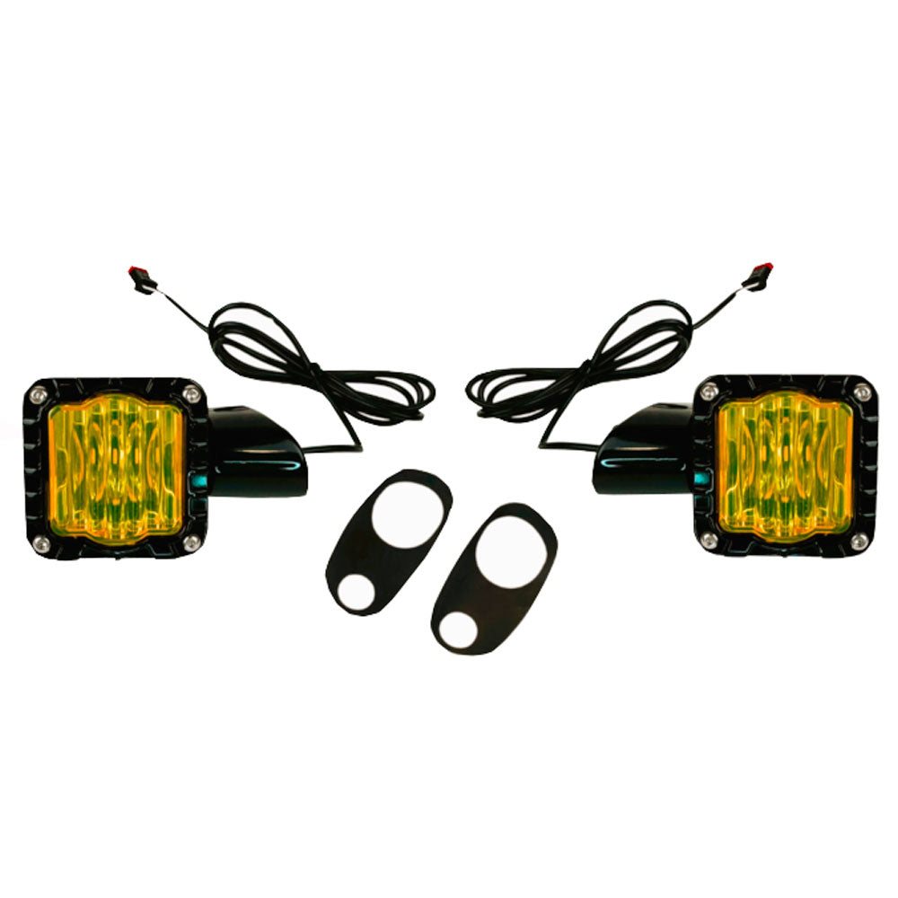 Custom Dynamics Shark Demon LED Front Turn Signals for 2015-2023 Harley Davidson® Road Glide Motorcycles
