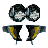 Custom Dynamics Shark Demon® 2 LED Headlight Kit with Front Turn Signal Vents Bundle for 2023.5-2025 Harley Davidson® Road Glide Motorcycles