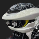 Custom Dynamics Shark Demon® 2 LED Headlight Kit with Front Turn Signal Vents Bundle for 2023.5-2025 Harley Davidson® Road Glide Motorcycles