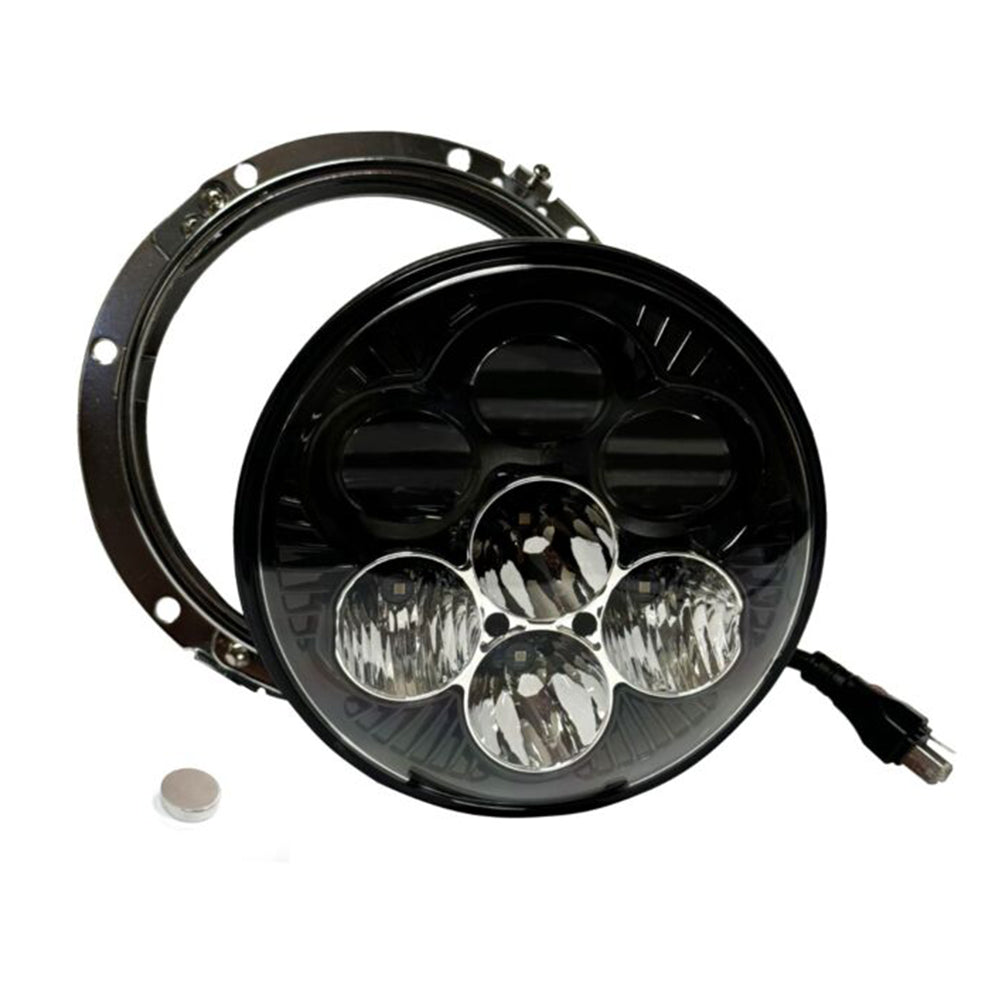 Custom Dynamics Shark Demon™ SD2-7-13 7” LED Headlight with Backlight For 1996-2013 Harley-Davidson® Motorcycles ( 20012925 )