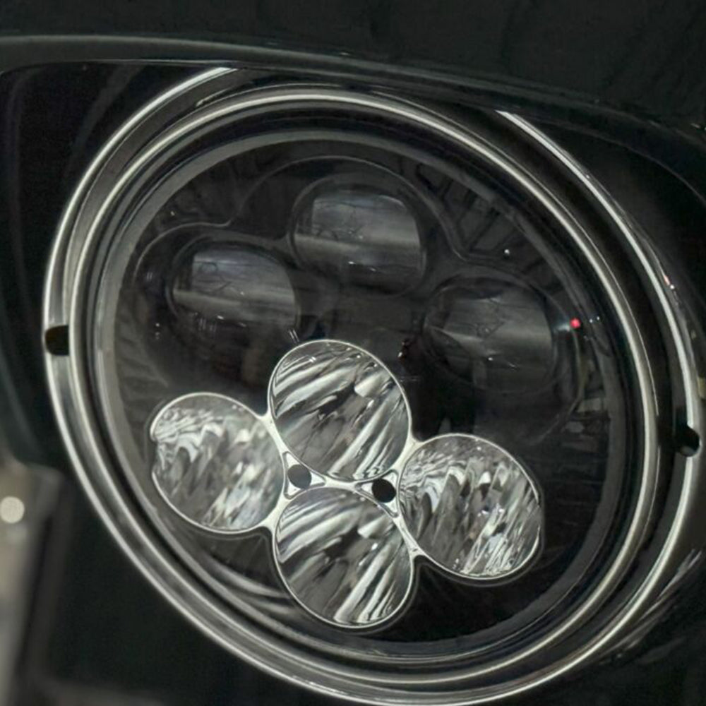 Custom Dynamics Shark Demon™ SD2-7-13 7” LED Headlight with Backlight For 1996-2013 Harley-Davidson® Motorcycles ( 20012925 )