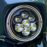 Custom Dynamics Shark Demon™ SD2-7-13 7” LED Headlight with Backlight For 1996-2013 Harley-Davidson® Motorcycles ( 20012925 )