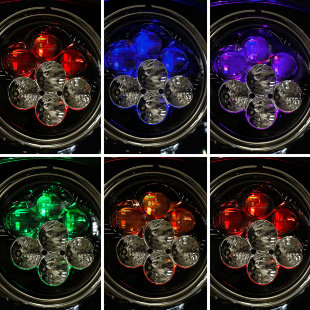 Custom Dynamics Shark Demon™ SD2-7-13 7” LED Headlight with Backlight For 1996-2013 Harley-Davidson® Motorcycles ( 20012925 )