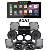 Hertz Stage 4 Plug & Play Amp And Speaker Package With Soundstream Reserve SG.V2 Radio For 1998-2013 Harley Davidson® CVO Street Glide And Ultra