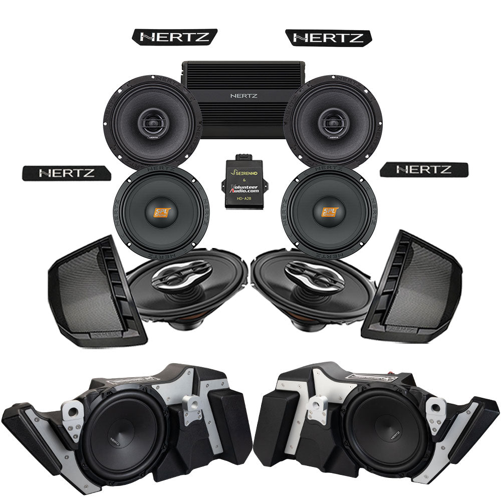 Hertz A2B Stage 6 Ultimate Plug & Play Amp And Speaker Package with Modular Subwoofer Kit For 2026 Harley Davidson® Road Glide Limited Motorcycles