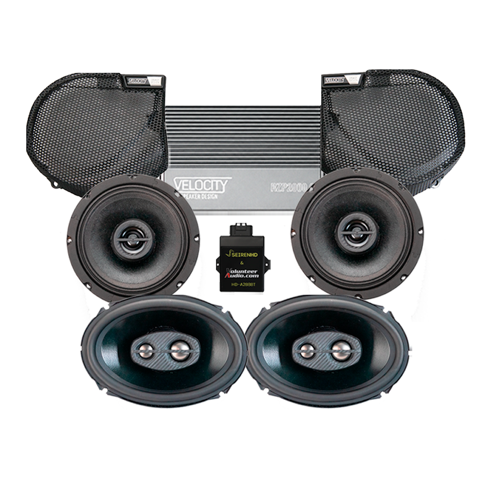 Velocity Premium A2B Stage 4 Plug & Play Amp And Speaker Package For 2023.5-Up Harley Davidson® CVO Street Glide Motorcycles