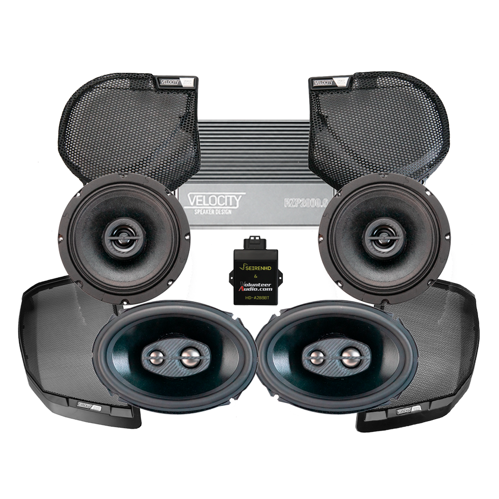 Velocity Premium A2B Stage 4 Plug & Play Amp And Speaker Package For 2024-Up Harley Davidson® Base Model Street Glide Motorcycle