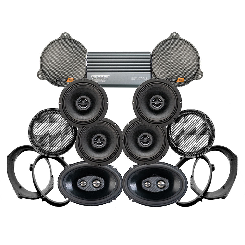 Velocity Stage 6 Plug & Play Amp and Speaker Package For 2014-2021 Harley Davidson® CVO Street Glide with Factory or Existing Soundstream Reserve Radios