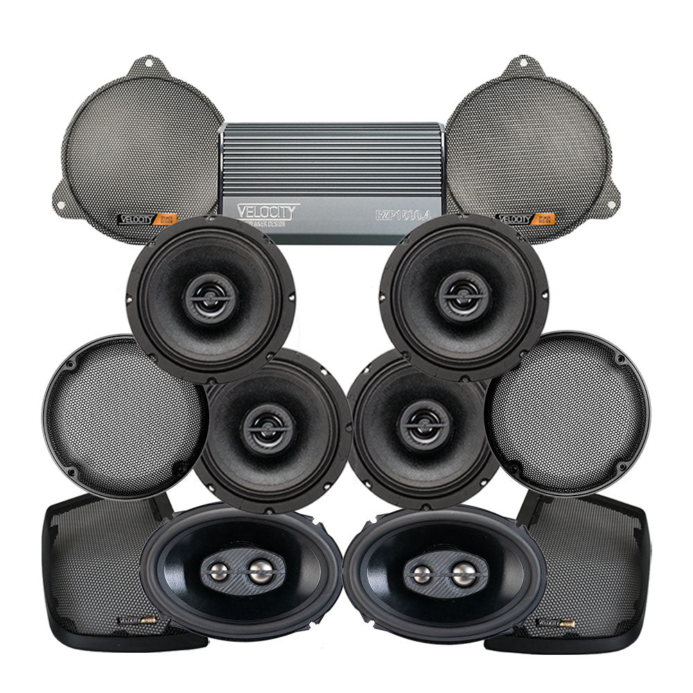 Velocity Stage 6 Plug & Play Amp and Speaker Package For 2014-2023 Harley Davidson® Street Glide and Electra Glide with Factory or Existing SoundStream Reserve Radios