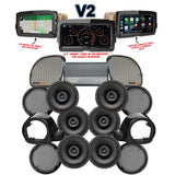 Velocity Stage 6 Plug & Play Amp and Speaker Package with Liquid-Cooled Lower Fairing Adapters and SoundStream Reserve V2 Radio For 2015-2024 Harley Davidson® Road Glide Ultra / Limited