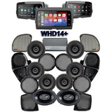 Velocity Stage 8 Plug & Play Amp and Speaker Package with Complete Lower Fairing Adapters and SoundStream Reserve WHD14+ Radio For 2015-2023 Harley Davidson® Road Glide