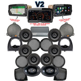 Velocity Stage 8 Plug & Play Amp and Speaker Package with Air-Cooled Lower Fairing Adapters and SoundStream Reserve V2 Radio For 2014-2019 Harley Davidson® Electra Glide Ultra