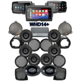 Velocity Stage 8 Plug & Play Amp and Speaker Package with Liquid-Cooled Lower Fairing Adapters and SoundStream Reserve WHD14+ Radio For 2014-2024 Harley Davidson® Ultra Limited