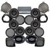 Velocity Stage 8 Plug & Play Amp and Speaker Package With Liquid-Cooled Lower Adapters For 2014-2021 Harley Davidson® CVO Ultra / Limited with Factory or Existing Soundstream Reserve Radios