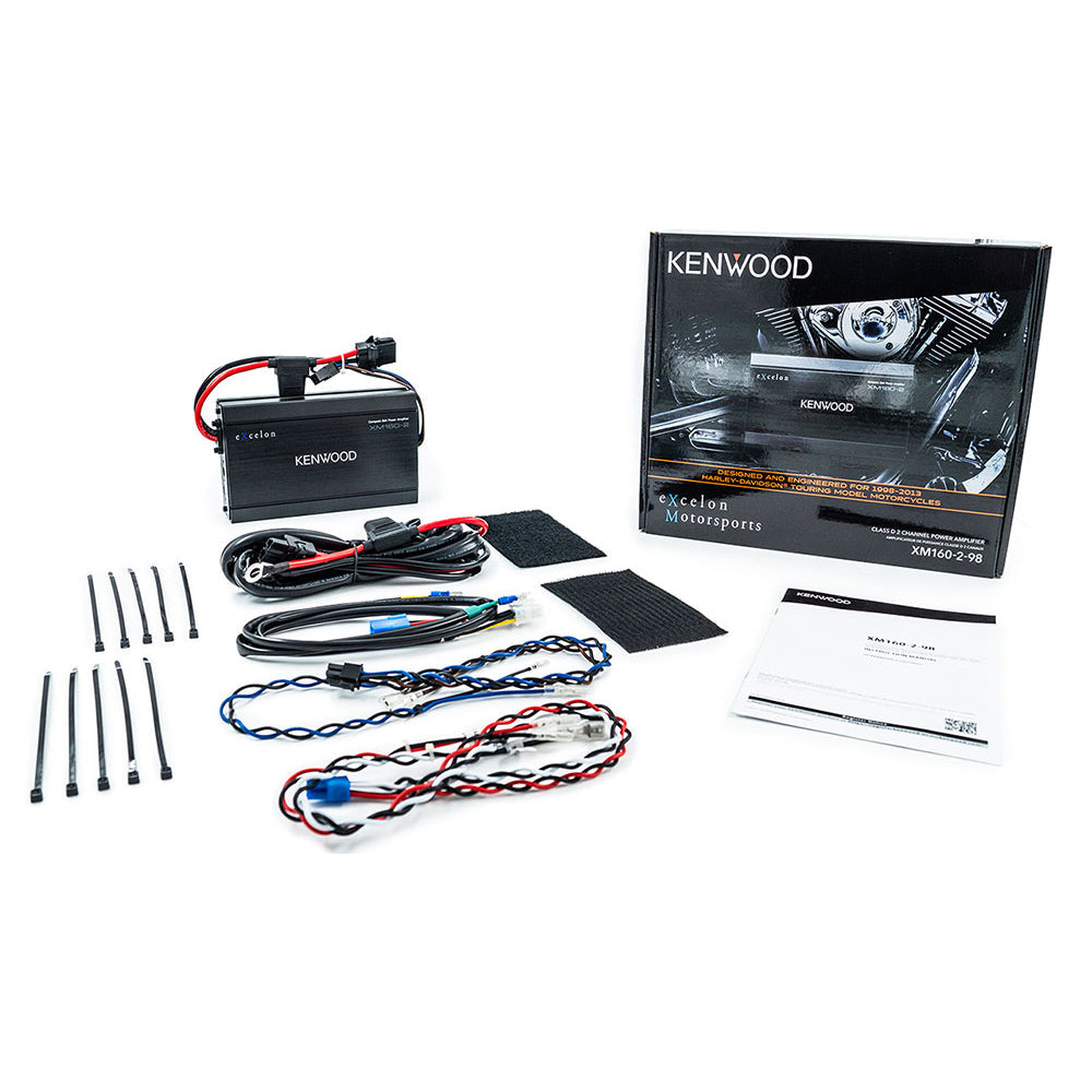Kenwood Excelon XM160-2-98 Class D 2 Channel Amplifier for 1998-2013 Harley-Davidson® Touring Motorcycles