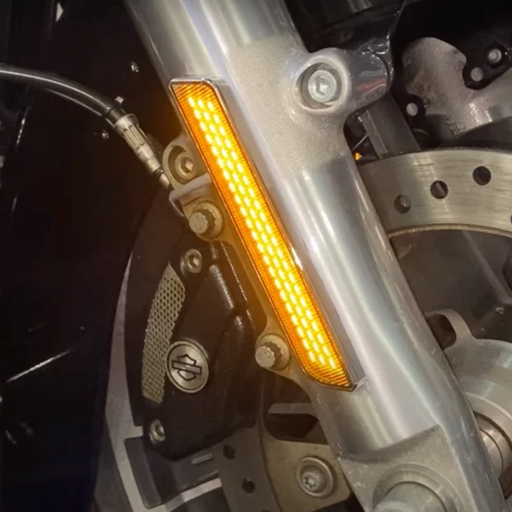 Custom Dynamics Run/Turn Auxiliary LED Fork Lightz for 2014-2026 Harley Davidson® Touring and TriGlide Motorcycles