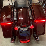 Custom Dynamics CD-LPSEQ-BCM4-R / 2040-2439 Low Profile BAGZ LED Saddlebag Lights with Sequential Red Turn Signal Lenses for 2014-2022 Harley Davidson® CVO Motorcycles ( 20403239 )