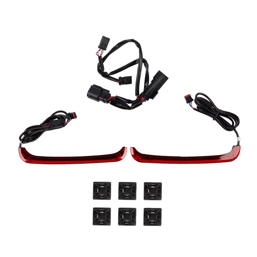 Custom Dynamics CD-LPSEQ-BCM4-R / 2040-2439 Low Profile BAGZ LED Saddlebag Lights with Sequential Red Turn Signal Lenses for 2014-2022 Harley Davidson® CVO Motorcycles ( 20403239 )