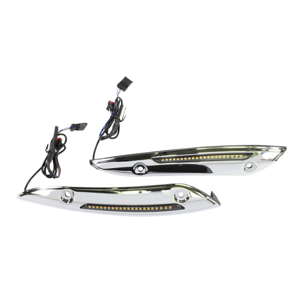 Custom Dynamics LED Windshield Trim Turn Signals for 2015-2025 Harley Davidson® Road Glide Motorcycles