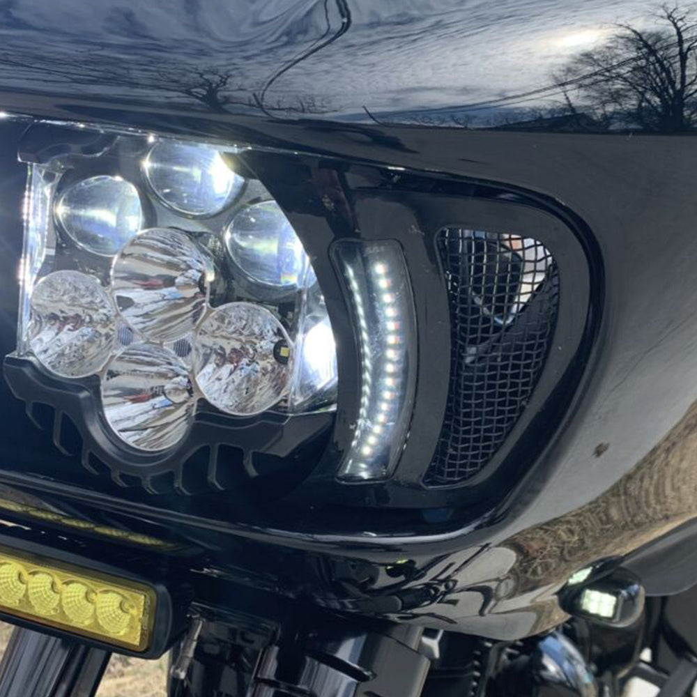 Custom Dynamics CD-RG-V-AW2-BB LED Vent Inserts with Auxiliary Turn Signal For 2015-2025 Harley Davidson® Road Glide Motorcycles ( 20402815 )