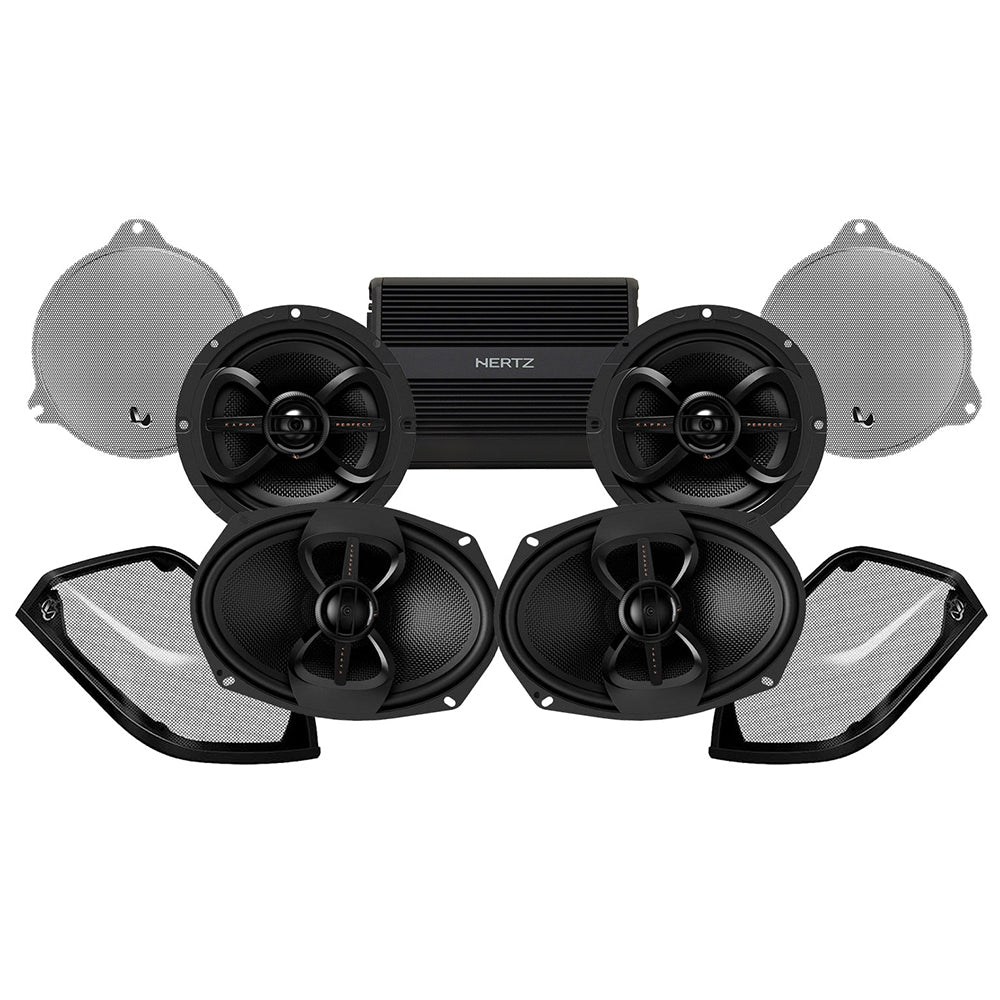 Infinity Stage 4 Plug & Play Amp and Speaker Package For 2014-2023 Harley Davidson® Street Glide, Electra Glide, and Ultra with Factory or Existing SoundStream Reserve Radios