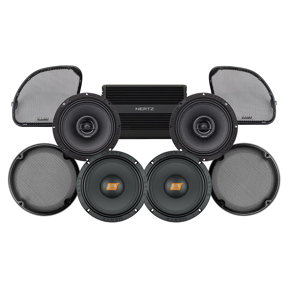 Hertz Stage 4 Plug & Play Amp and Speaker Package For 2015-2016 Harley Davidson® CVO Road Glide Ultra with Factory or Existing Soundstream Reserve Radios