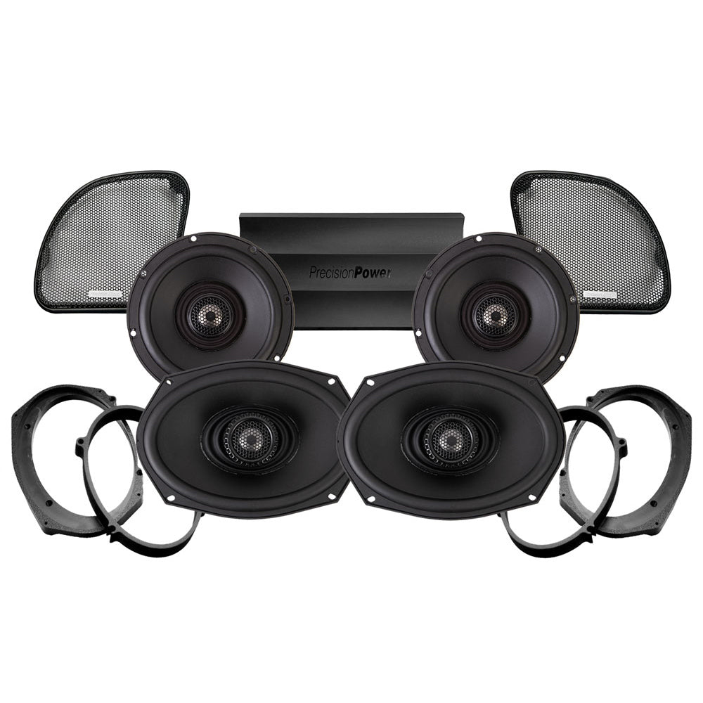 Precision Power Stage 4 Plug & Play Amp and Speaker Package For 2015-2021 Harley Davidson® CVO Road Glide with Factory or Existing Soundstream Reserve Radios
