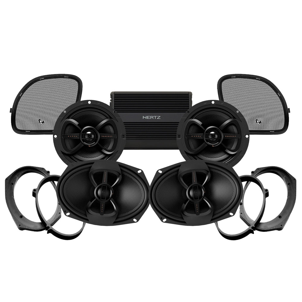 Infinity Stage 4 Plug & Play Amp and Speaker Package For 2015-2021 Harley Davidson® CVO Road Glide with Factory or Existing Soundstream Reserve Radios