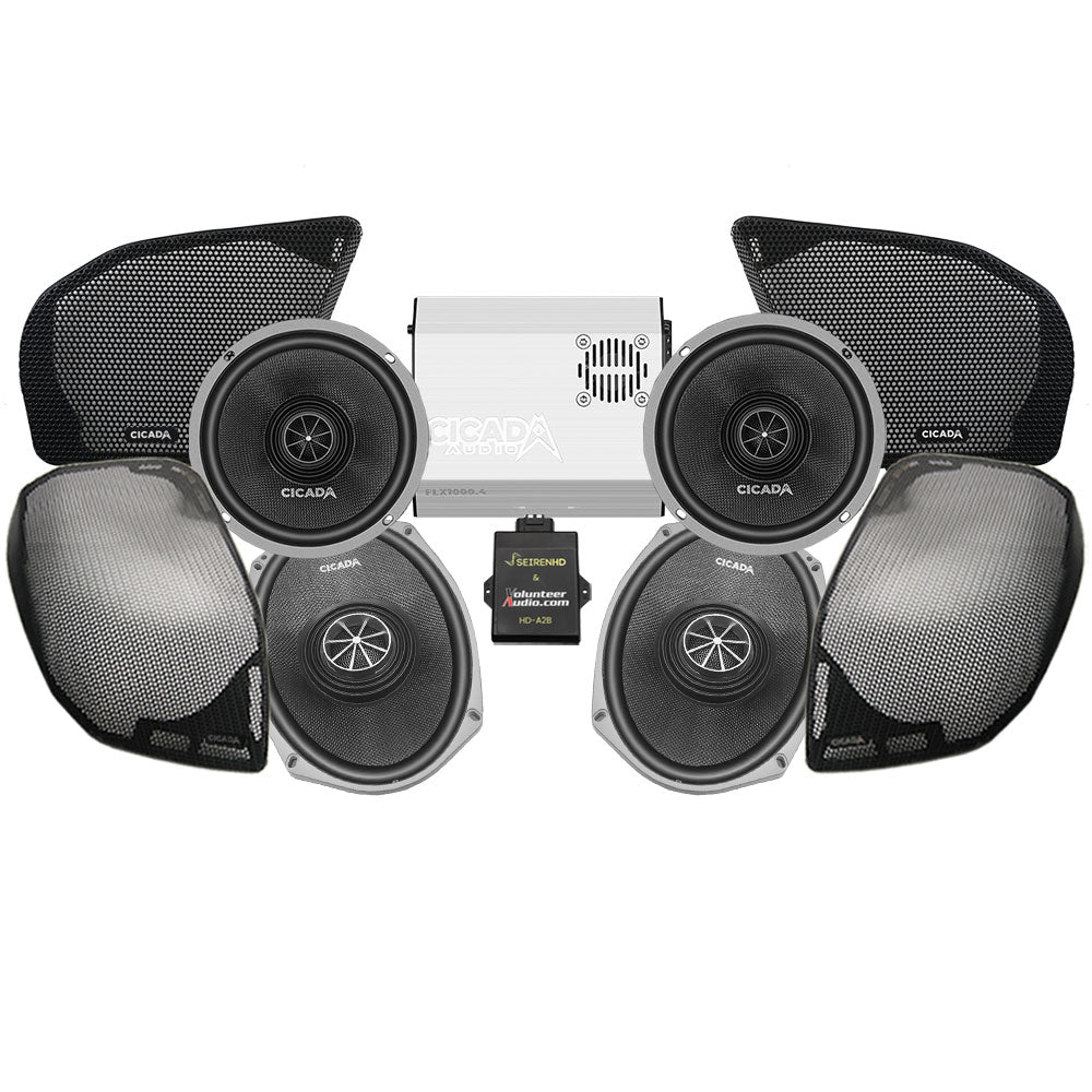 Cicada Audio CXX Premium A2B Stage 4 Plug & Play Amp And Speaker Package For 2024-Up Harley Davidson® Road Glide Base Models and CVO Road Glide ST