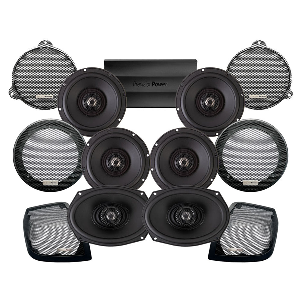 Precision Power Stage 6 Plug & Play Amp and Speaker Package For 2014-2025 Harley Davidson® Electra Glide Ultra & Ultra Limited with Factory or Existing SoundStream Reserve Radios
