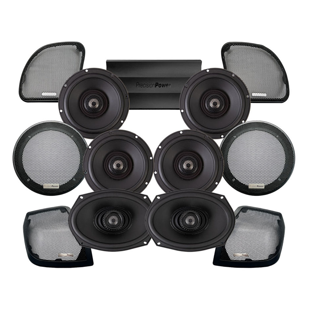 Precision Power Stage 6 Plug & Play Amp and Speaker Package For 2015-2023 Harley Davidson® Road Glide with Factory or Existing SoundStream Reserve Radios