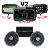 Kenwood Stage 2 Plug & Play Amp and Speaker Package With Soundstream Reserve V2 Radio For 2015-2023 Harley Davidson® Road Glide